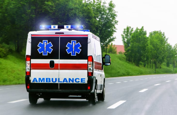 Resultado de imagem para ambulance appeared over the crest of a hill,"